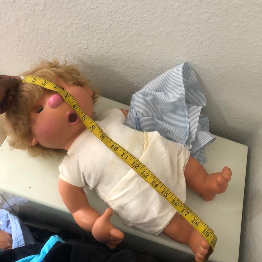 VTG Vicma Bambo Thumb Sucking Baby Doll 1980s Girl Blonde 20” Blue Dress Bloomer - Picture 8 of 8